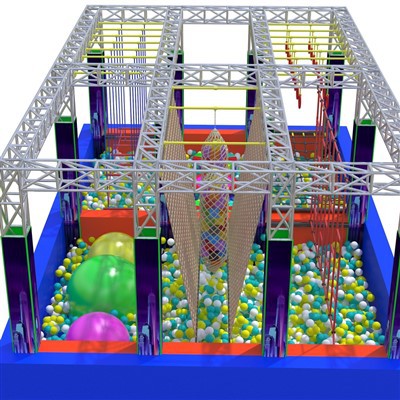 Trampoline Park Ninja Warriors kou ak pisin boul